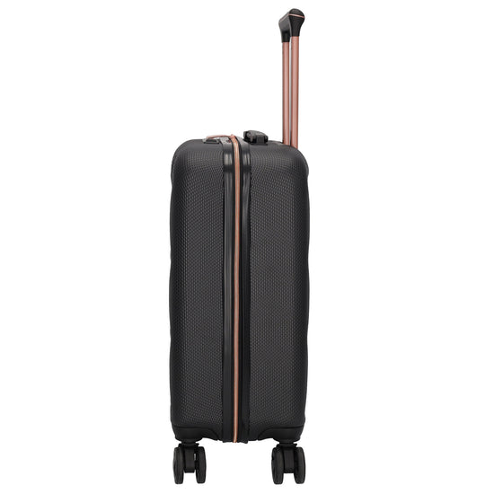 Reisetrolley|Hartschalenkoffer 55cm in Schwarz|Rose mit 4-Rad - leder-accessoires.com