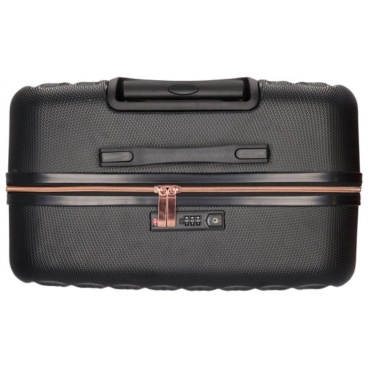 Hartschalen Kofferset in Schwarz 3-teilig aus ABS mit TSA-Schloss - leder-accessoires.com