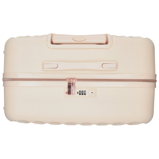 Hartschalen Kofferset in Beige 3-teilig aus ABS mit TSA-Schloss - leder-accessoires.com