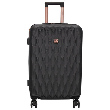 Reisetrolley|Hartschalenkoffer 66cm in Schwarz|Rose mit 4-Rad - leder-accessoires.com
