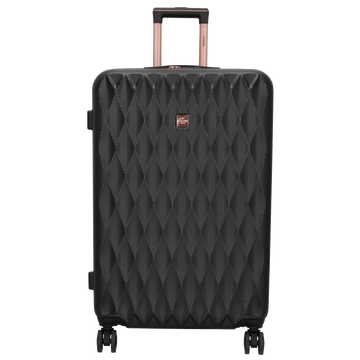 Reisetrolley|Hartschalenkoffer 75cm in Schwarz|Rose mit 4-Rad - leder-accessoires.com