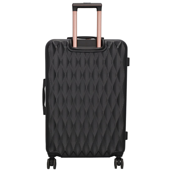 Reisetrolley|Hartschalenkoffer 75cm in Schwarz|Rose mit 4-Rad - leder-accessoires.com