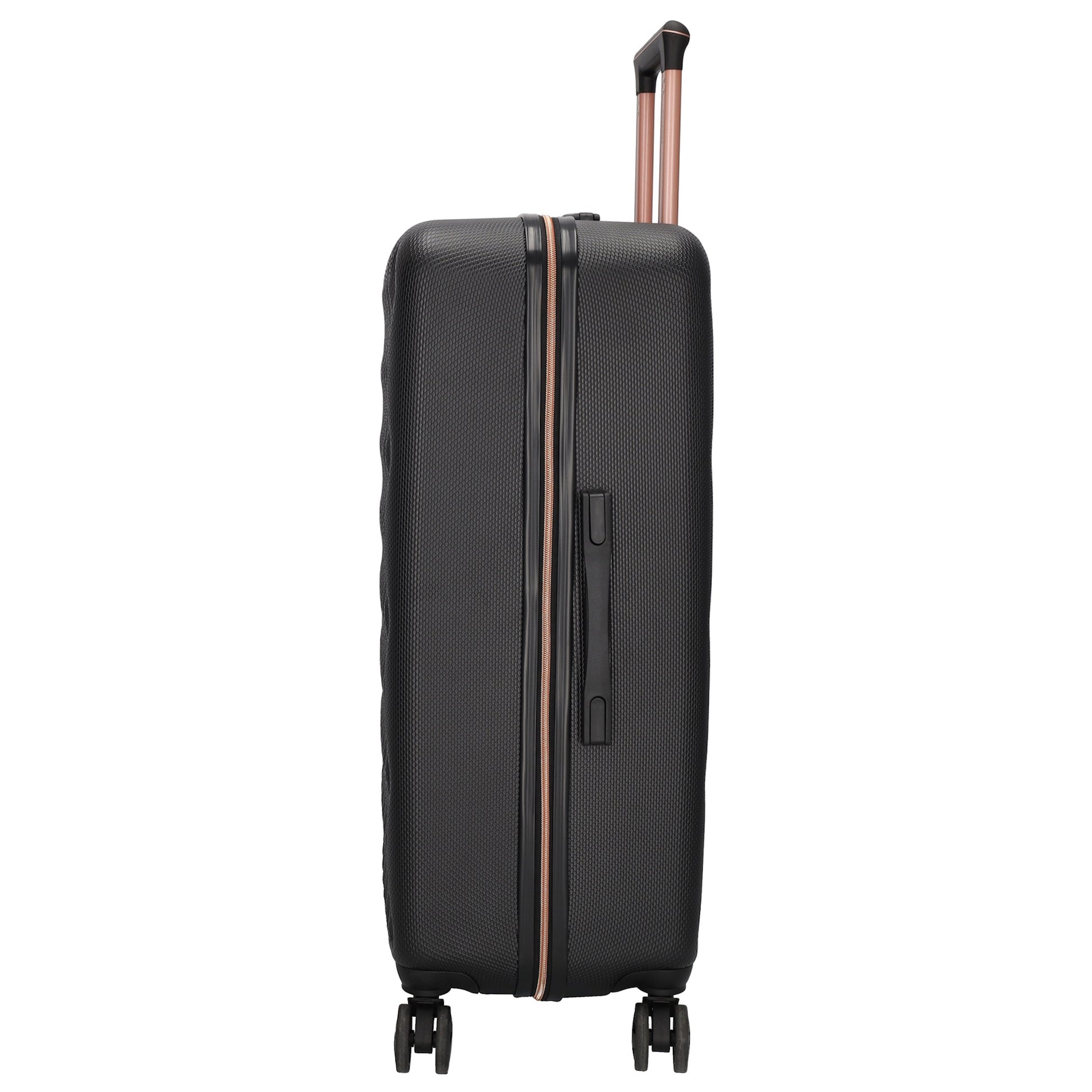 Reisetrolley|Hartschalenkoffer 75cm in Schwarz|Rose mit 4-Rad - leder-accessoires.com