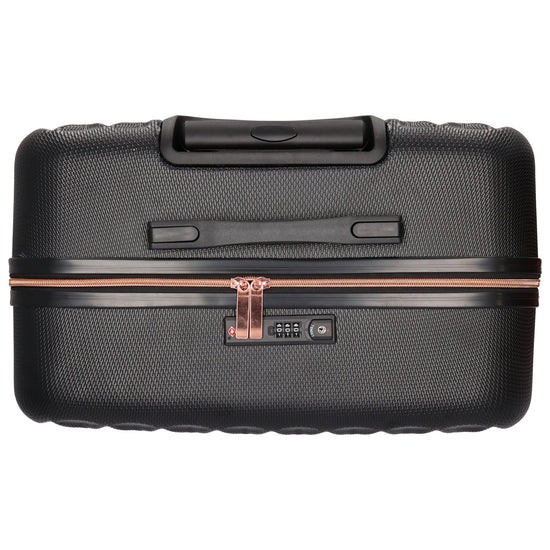 Reisetrolley|Hartschalenkoffer 75cm in Schwarz|Rose mit 4-Rad - leder-accessoires.com