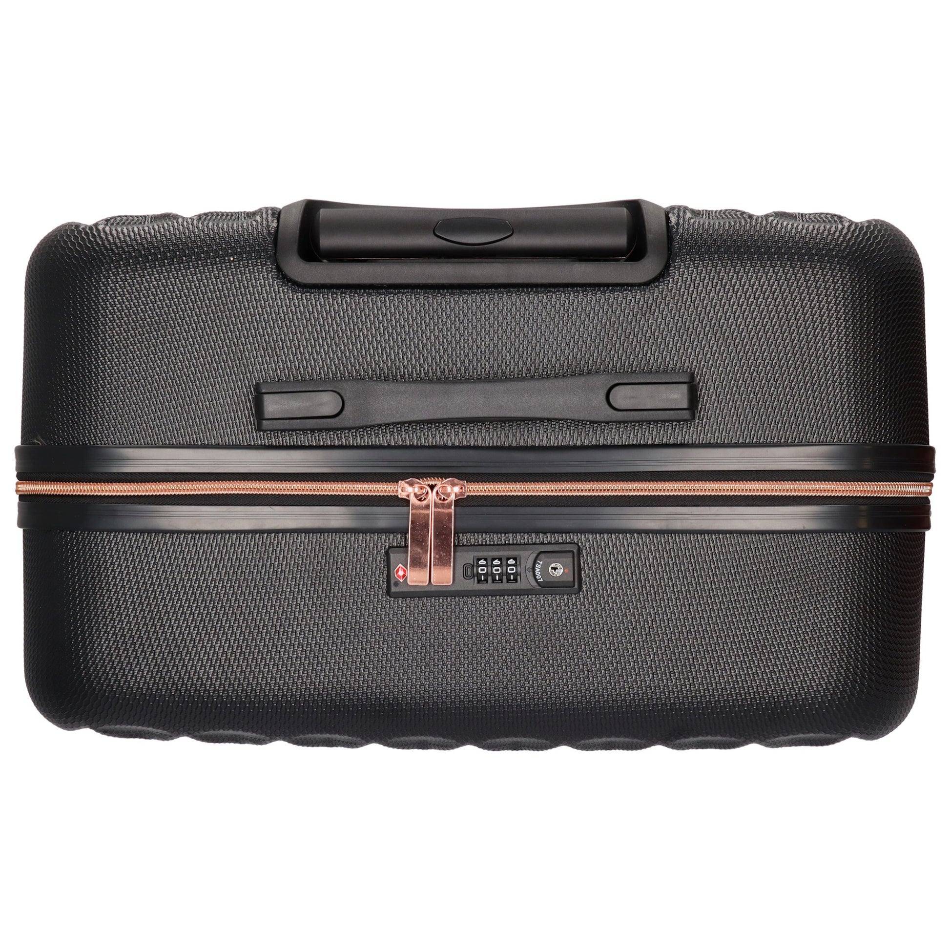 Reisetrolley|Hartschalenkoffer 75cm in Schwarz|Rose mit 4-Rad - leder-accessoires.com