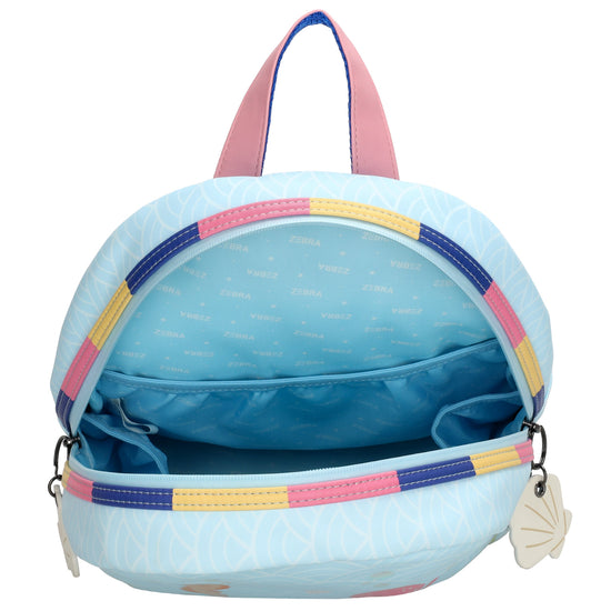 Kinderrucksack 25x35cm mit Meermotiv-Muster in Blau - leder-accessoires.com