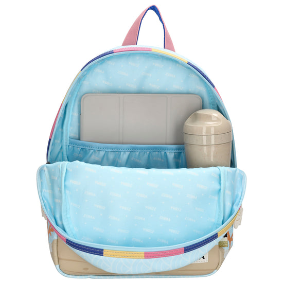 Kinderrucksack 25x35cm mit Candymotiv-Muster in Weiß - leder-accessoires.com