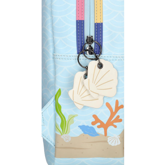 Kinderrucksack 25x35cm mit Meermotiv-Muster in Blau - leder-accessoires.com