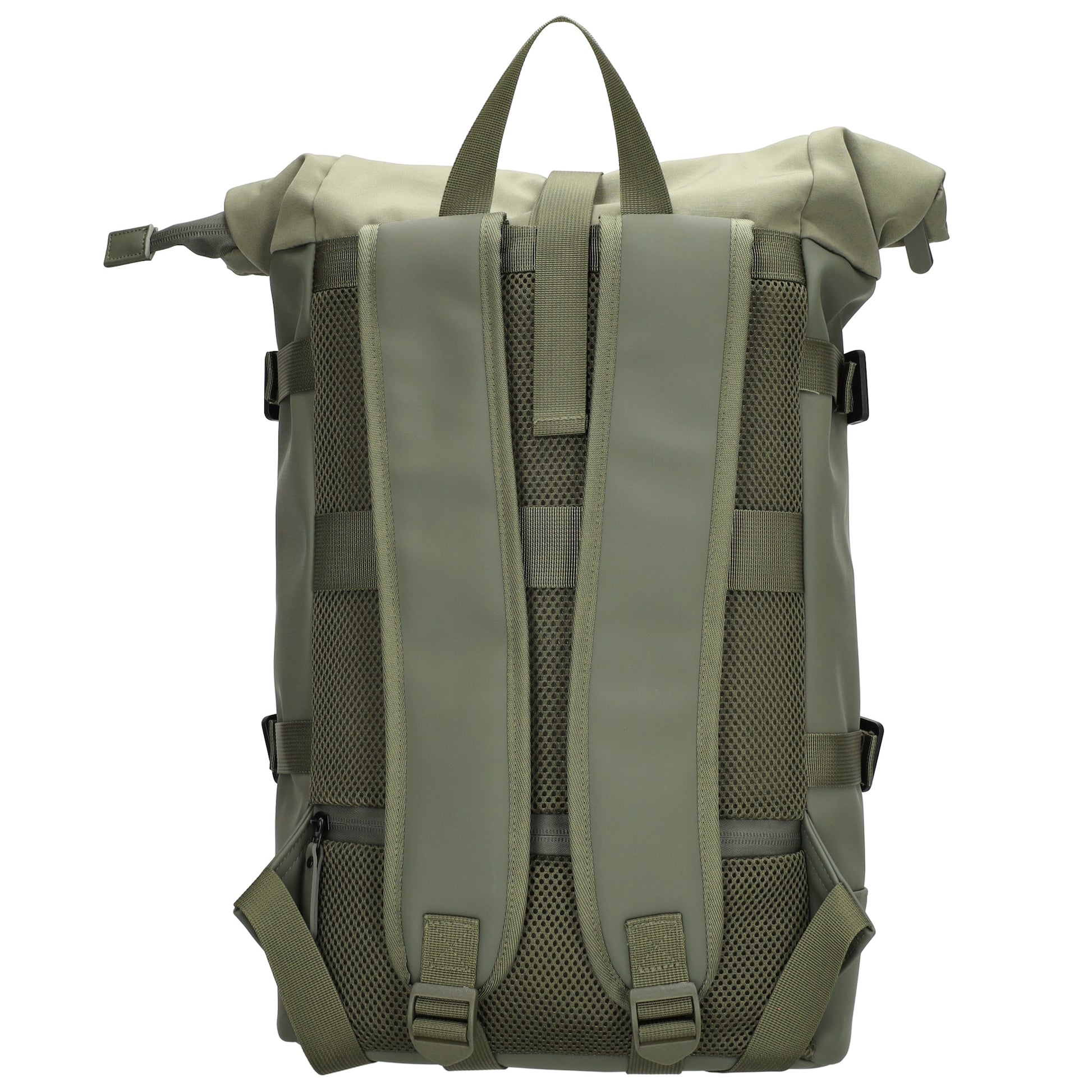 rolltop reiserucksack Rolltop-Rucksack in Grün (24x59 cm) mit Reißverschluss und Zusatzfach
