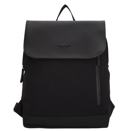 Rucksack 46x26,5x11,5cm in Schwarz mit Überschlag