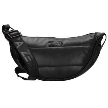 Bodybag gesteppt 33x16cm in Schwarz aus Kunstleder
