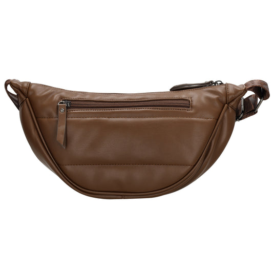 Bodybag gesteppt 33x16cm in Braun aus Kunstleder