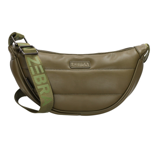 Bodybag gesteppt 33x16cm in Olivgrün aus Kunstleder