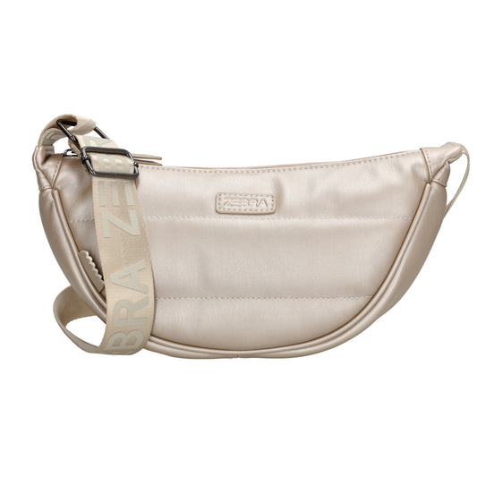 Bodybag gesteppt 33x16cm in Champagner aus Kunstleder