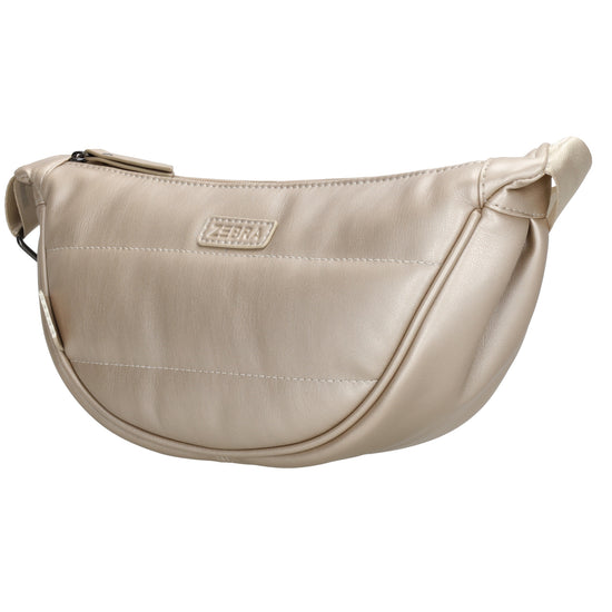 Bodybag gesteppt 33x16cm in Champagner aus Kunstleder - leder-accessoires.com
