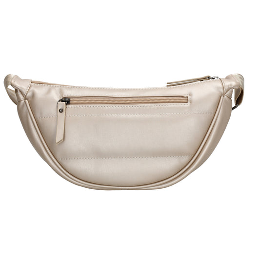 Bodybag gesteppt 33x16cm in Champagner aus Kunstleder