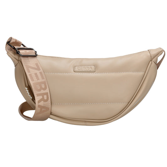 Bodybag gesteppt 33x16cm in Beige aus Kunstleder
