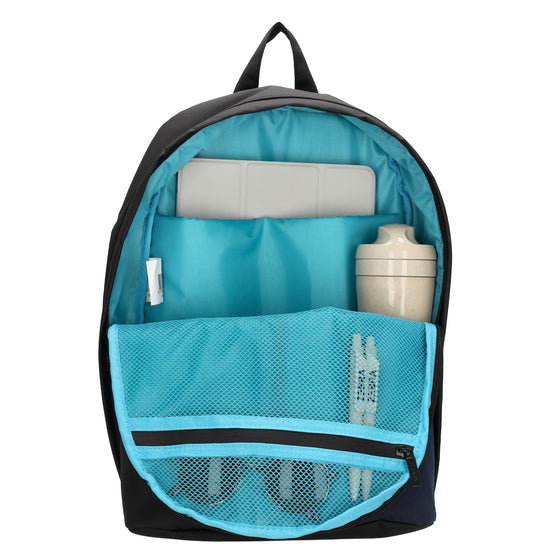 Kinderrucksack 28x39cm mit Laptopfach in Blau|Schwarz - leder-accessoires.com