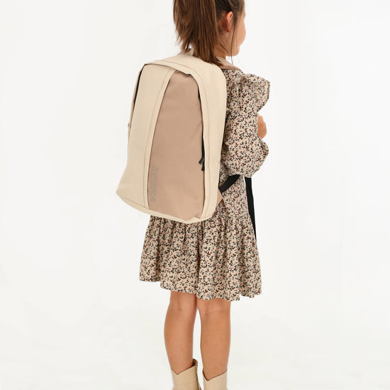 Kinderrucksack 28x39cm mit Laptopfach in Braun| Beige - leder-accessoires.com