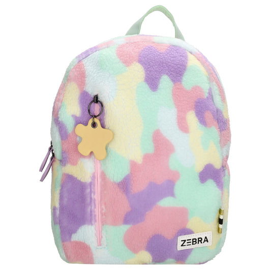Kinderrucksack 25x35cm mit Kuhmuster-Fell in Multicolor