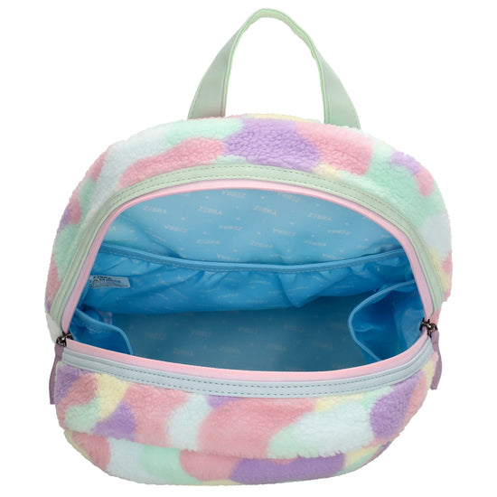 Kinderrucksack 25x35cm mit Kuhmuster-Fell in Multicolor - leder-accessoires.com