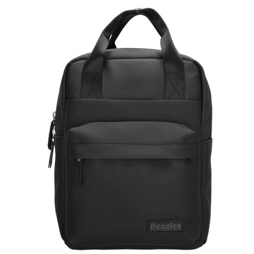 Wasserdichter City-Rucksack 22,5x30cm Schwarz mit Tabletfach & Flaschenhaltern
