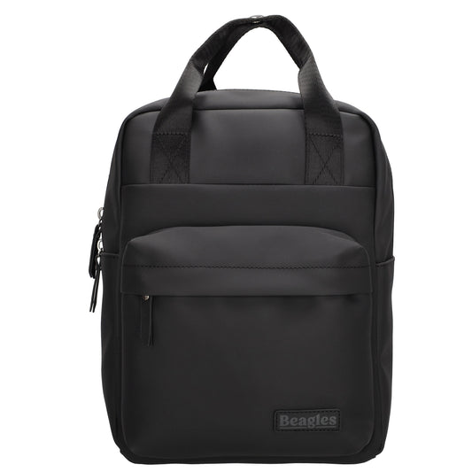 Wasserdichter City-Rucksack 22,5x30cm Schwarz mit Tabletfach & Flaschenhaltern