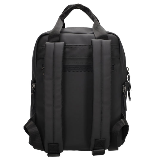 Wasserdichter City-Rucksack 22,5x30cm Schwarz mit Tabletfach & Flaschenhaltern