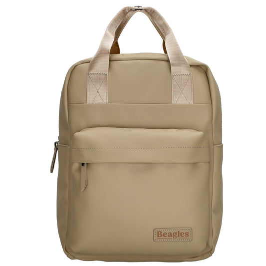 Rucksack Taupe 22,5x30cm wasserdicht – Stilvoller Alltagsrucksack mit Fächern