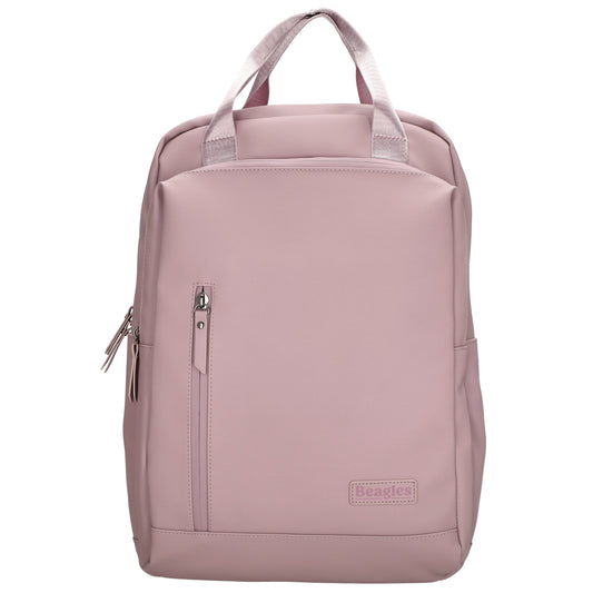 Rucksack 39x28cm in Altrosa mit Aufsteckfunktion - leder-accessoires.com