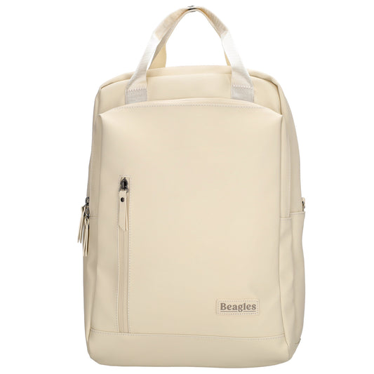 Rucksack 39x28cm in Creme mit Aufsteckfunktion - leder-accessoires.com