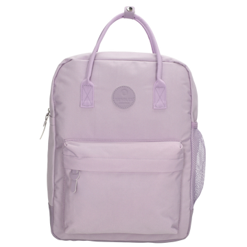 Rucksack 28x36,5cm in Flieder mit Reißverschluss und Vortasche