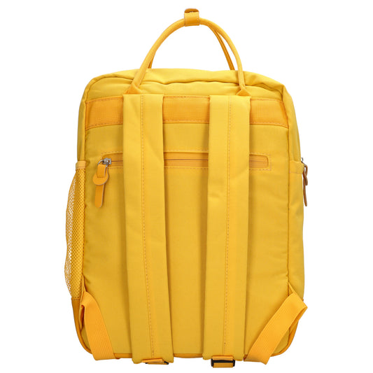 Rucksack 28x36,5cm in Gelb mit Reißverschluss und Vortasche