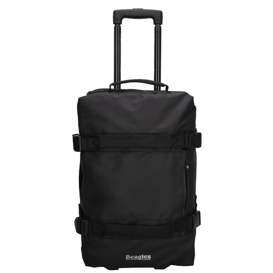 Reisetrolley | Handgepäck 52cm 2-Rad in Schwarz aus wasserabweisendem Nylon - leder-accessoires.com