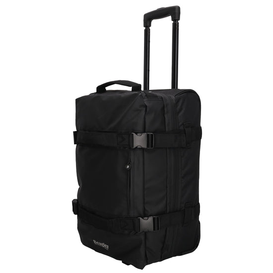 Reisetrolley | Handgepäck 52cm 2-Rad in Schwarz aus wasserabweisendem Nylon - leder-accessoires.com