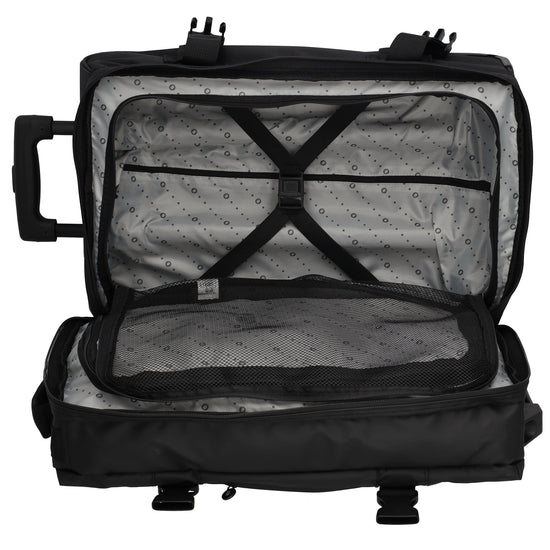 Reisetrolley | Handgepäck 52cm 2-Rad in Schwarz aus wasserabweisendem Nylon - leder-accessoires.com