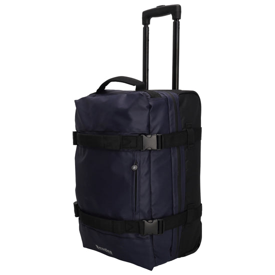 Reisetrolley | Handgepäck 52cm 2-Rad in Blau aus wasserabweisendem Nylon - leder-accessoires.com