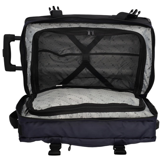 Reisetrolley | Handgepäck 52cm 2-Rad in Blau aus wasserabweisendem Nylon - leder-accessoires.com