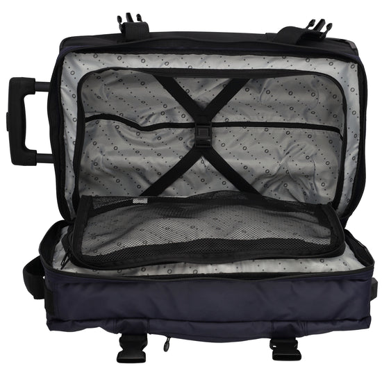 Reisetrolley | Handgepäck 52cm 2-Rad in Blau aus wasserabweisendem Nylon - leder-accessoires.com