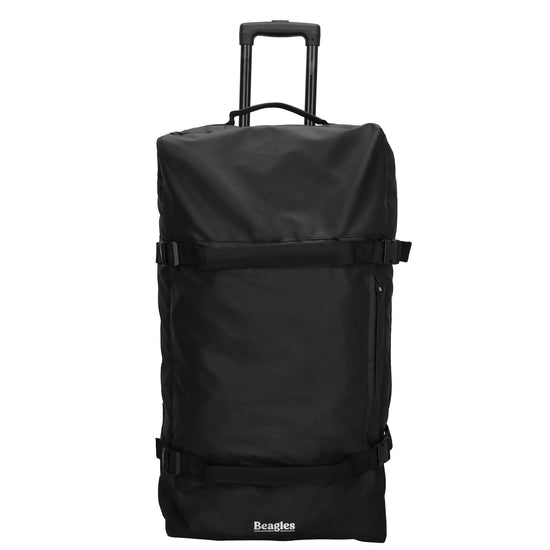 Reisetrolley 76cm 2-Rad in Schwarz aus wasserabweisendem Nylon - leder-accessoires.com