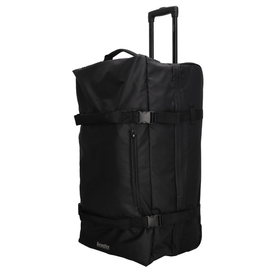 Reisetrolley 76cm 2-Rad in Schwarz aus wasserabweisendem Nylon - leder-accessoires.com