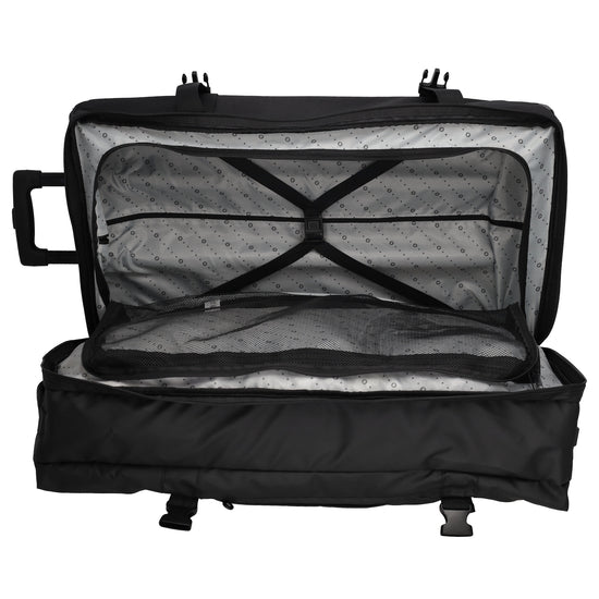 Reisetrolley 76cm 2-Rad in Schwarz aus wasserabweisendem Nylon - leder-accessoires.com