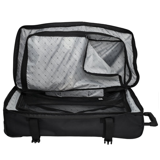 Reisetrolley 76cm 2-Rad in Schwarz aus wasserabweisendem Nylon - leder-accessoires.com