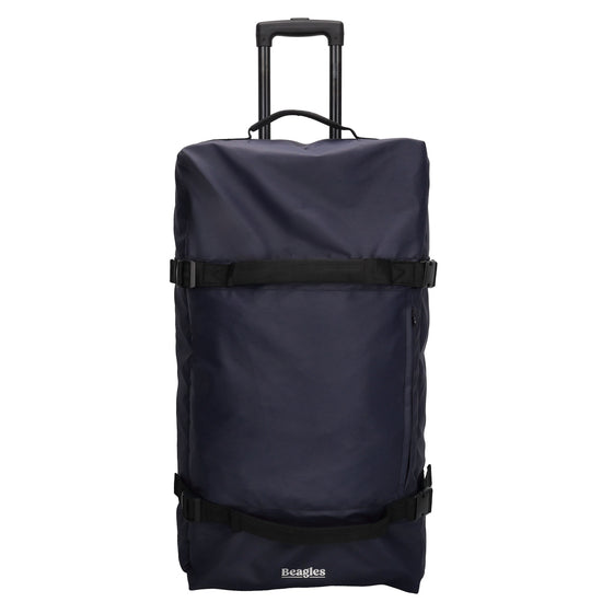 Reisetrolley 76cm 2-Rad in Blau aus wasserabweisendem Nylon - leder-accessoires.com