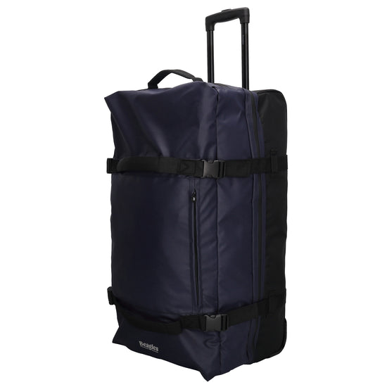 Reisetrolley 76cm 2-Rad in Blau aus wasserabweisendem Nylon - leder-accessoires.com