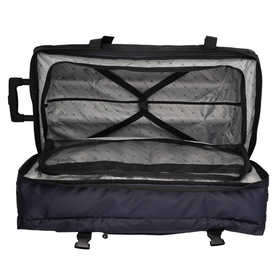 Reisetrolley 76cm 2-Rad in Blau aus wasserabweisendem Nylon - leder-accessoires.com