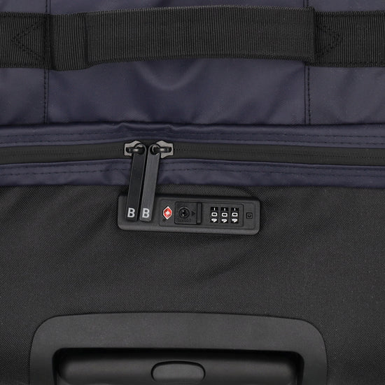 Reisetrolley 76cm 2-Rad in Blau aus wasserabweisendem Nylon - leder-accessoires.com