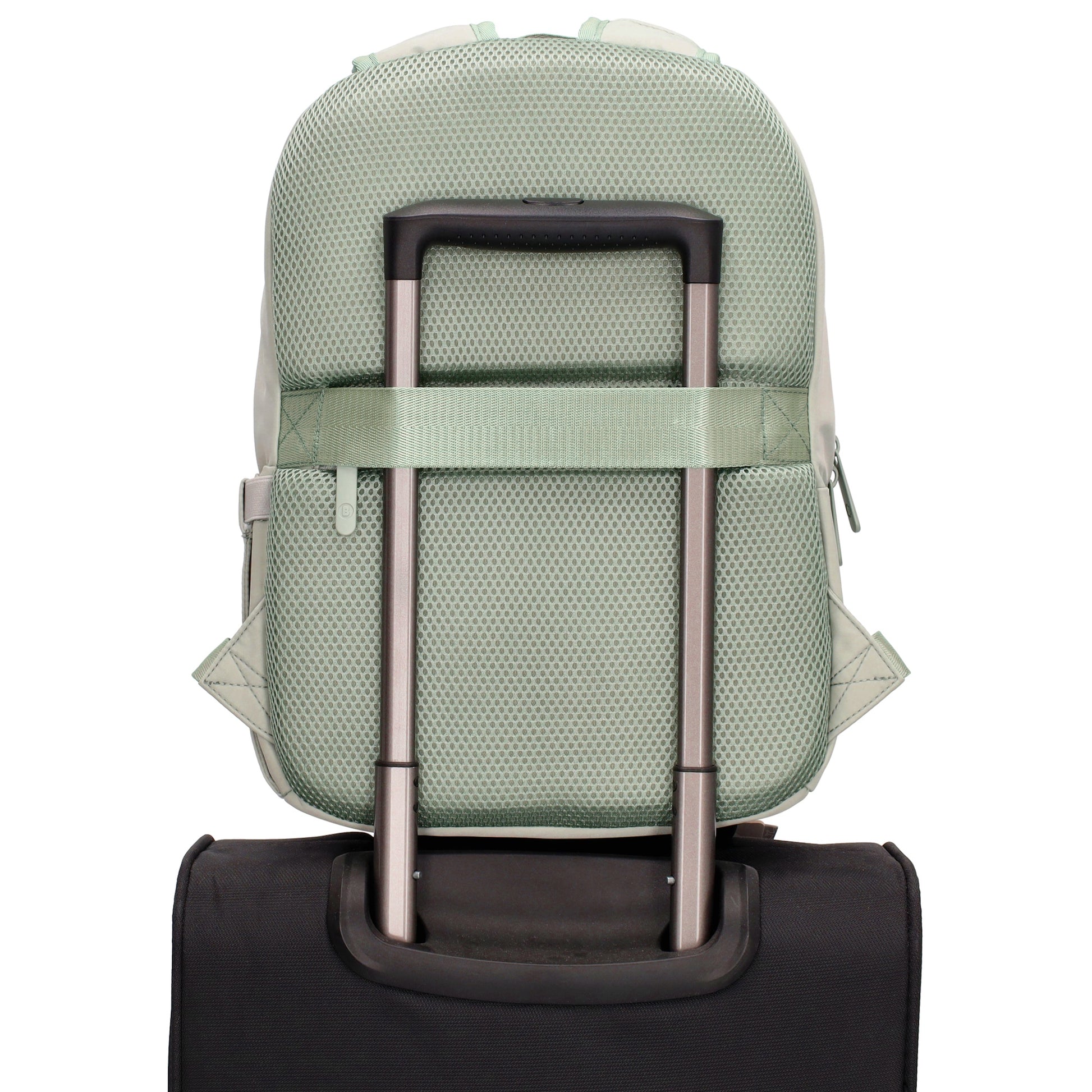 reiserucksack mit trolleyfunktion City-Rucksack Minze 13,3" Laptopfach mit Trolley-Aufsteckfunktion