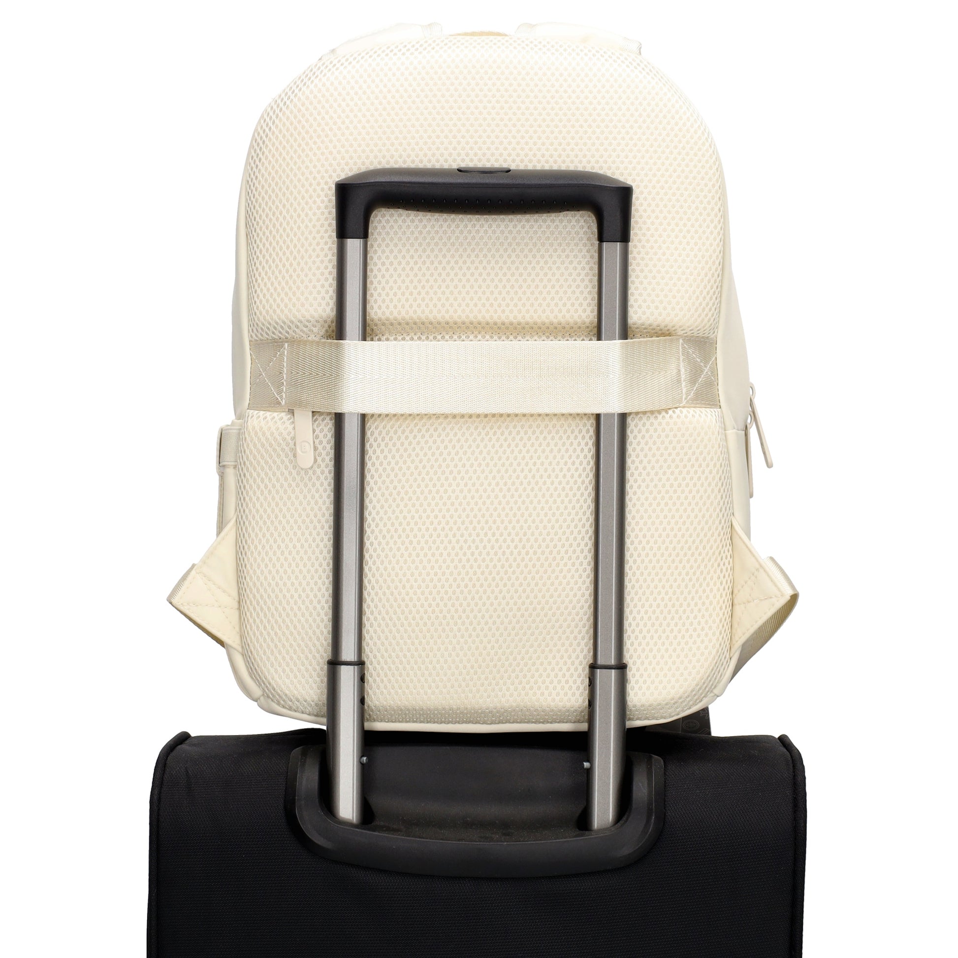 reiserucksack 3 wochen City Reiserucksack Creme mit 13,3" Laptopfach&Trolley-Aufsteckfunktion