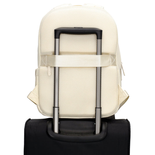 City-| Reiserucksack 24 x 38cm in Creme mit Reißverschluss